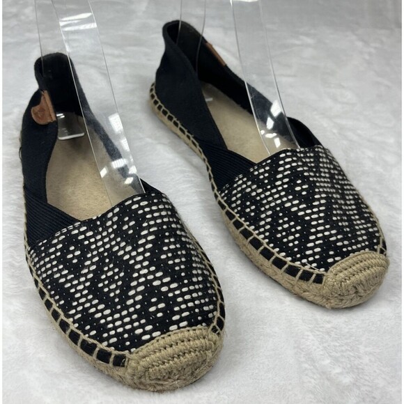 SPERRY Shoes - Sperry Women's Espadrille Flat Slip On Shoe Black Tan Size 7